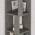 Βιβλιοθήκη γωνιακή Piano Megapap χρώμα γκρι ρετρό 31,4x31,4x158,9εκ.