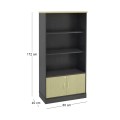BOOKCASE-A DG/Beech, 80x40x172