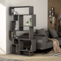 Karmato Megapap melamine bookcase in anthracite color 96x25,5x168,5cm.