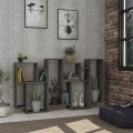 Karmato Megapap melamine bookcase in anthracite color 96x25,5x168,5cm.
