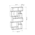 Karmato Megapap melamine bookcase in anthracite color 96x25,5x168,5cm.