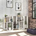 Βιβλιοθήκη Karmato Megapap χρώμα λευκό 96x25,5x168,5εκ.