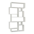 Βιβλιοθήκη Karmato Megapap χρώμα λευκό 96x25,5x168,5εκ.