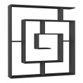 Βιβλιοθήκη Labirent Megapap χρώμα ανθρακί 125x22x129εκ.