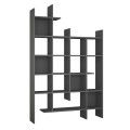 Βιβλιοθήκη Manco Megapap χρώμα ανθρακί 122x25,5x188εκ.