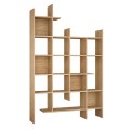 Manco Megapap melamine bookcase in oak color 122x25,5x188cm.