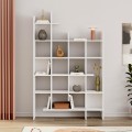 Manco Megapap melamine bookcase in white color 122x25,5x188cm.