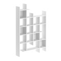 Manco Megapap melamine bookcase in white color 122x25,5x188cm.