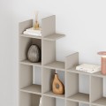 Manco Megapap melamine bookcase in sandstone color 122x25,5x188cm.