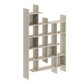 Manco Megapap melamine bookcase in sandstone color 122x25,5x188cm.