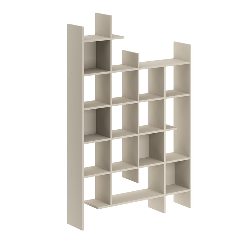 Manco Megapap melamine bookcase in sandstone color 122x25,5x188cm.
