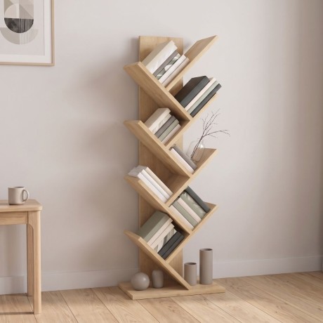 Maxy Megapap melamine bookcase in oak color 45x26.4x120cm.