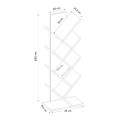 Βιβλιοθήκη Maxy Megapap χρώμα καρυδί 45x26,4x120εκ.