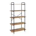 BOOKCASE 80x34x144cm Metal Black/Sonoma