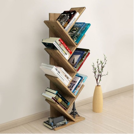 Βιβλιοθήκη Milton Megapap χρώμα pine oak 44x22x121εκ.