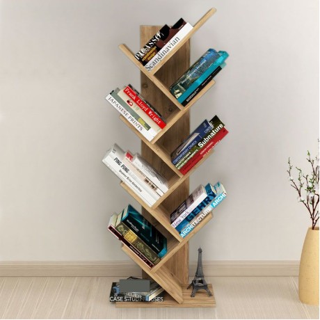 Βιβλιοθήκη Milton Megapap χρώμα pine oak 44x22x121εκ.