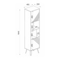 Βιβλιοθήκη Norma Megapap χρώμα καρυδί 45x35x184εκ.