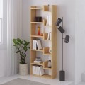 Oppa Megapap melamine bookcase in natural beech/white color 60x22x162cm.