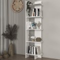 Βιβλιοθήκη Perla Megapap χρώμα λευκό 48x22x170εκ.