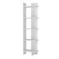 Βιβλιοθήκη Perla Megapap χρώμα λευκό 48x22x170εκ.