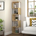 Βιβλιοθήκη Piri Megapap χρώμα φυσικό οξιάς/λευκό 35x30x161εκ.