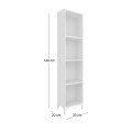 Clare Megapap melamine multipurpose floor self in white color 30x20x148cm.