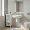 Clare Megapap melamine multipurpose floor self in white color 30x20x88cm.
