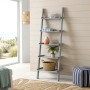 Shelf melamine bookcase - rack in grey color 56x32x189cm.