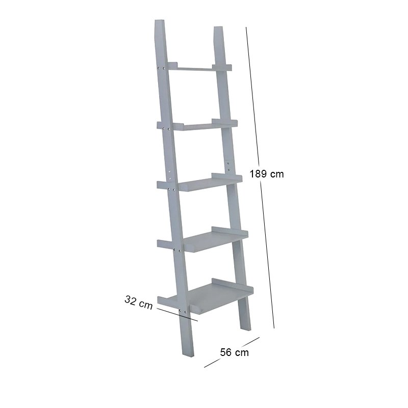 SHELF Book Case 56x32x189 Grey