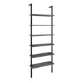 Madison Megapap metal - melamine wall bookcase in black - anthracite color 60x20x183cm.