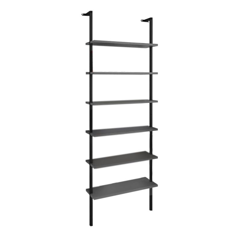 Madison Megapap metal - melamine wall bookcase in black - anthracite color 60x20x183cm.
