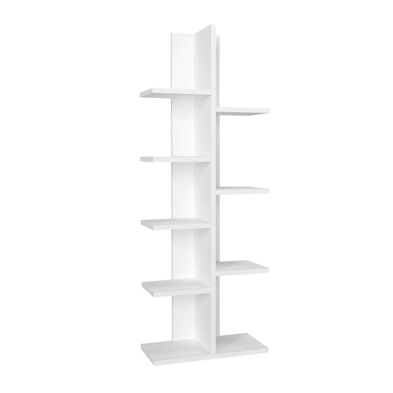 Tree Megapap melamine bookcase in white color 45x21,4x113cm.