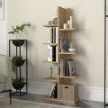 Tree Megapap melamine bookcase in sapphire oak color 45x21,4x121,8cm.