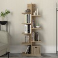 Tree Megapap melamine bookcase in sapphire oak color 45x21,4x121,8cm.