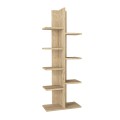 Tree Megapap melamine bookcase in sapphire oak color 45x21,4x121,8cm.