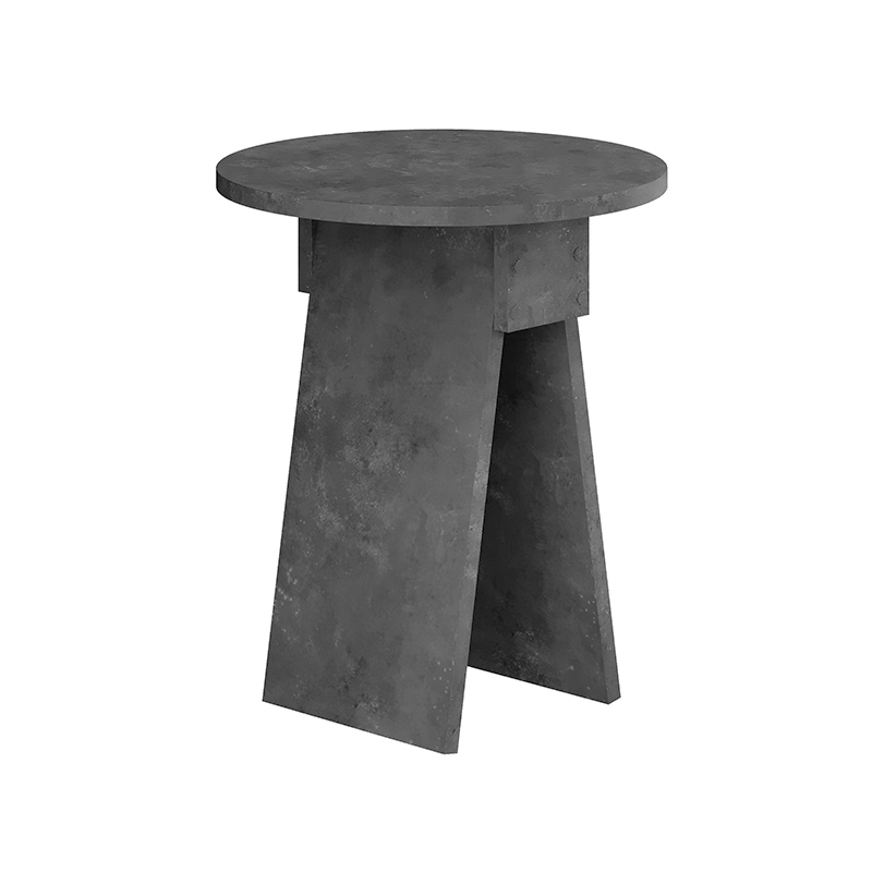 Chen Megapap melamine side table in retro grey color Φ42x50cm.