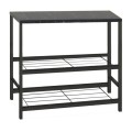 Mulligan Megapap metallic - melamine side table  in black - marble effect color 80x40x80cm.