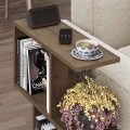 Homemania Megapap melamine side table in light brown color 60x20x60cm.