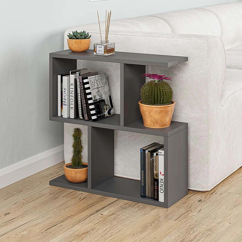 Homemania Megapap melamine side table in anthracite color 60x20x60cm.