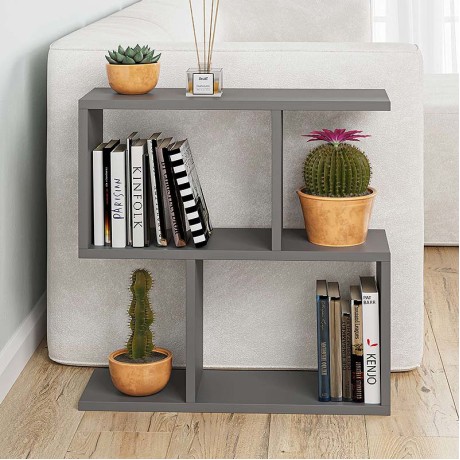 Τραπεζάκι βοηθητικό Homemania Megapap χρώμα ανθρακί 60x20x60εκ.