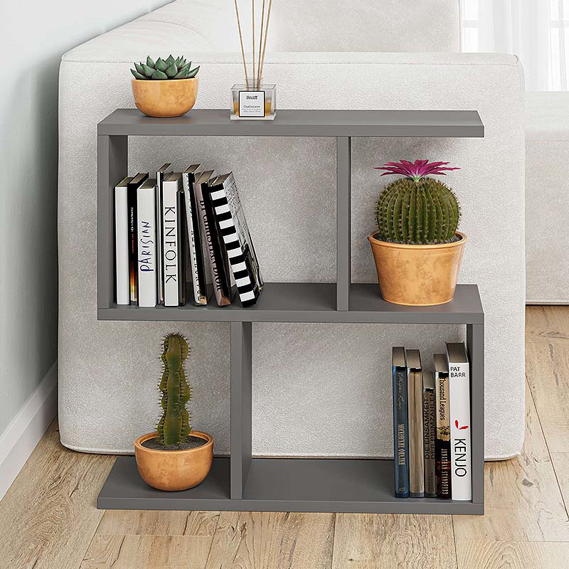 Homemania Megapap melamine side table in anthracite color 60x20x60cm.