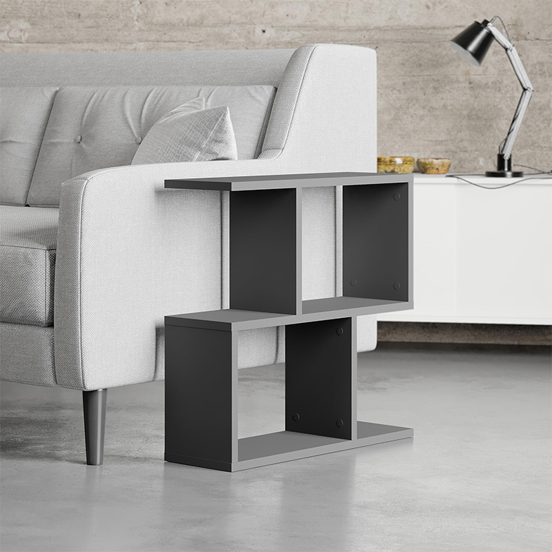 Homemania Megapap melamine side table in anthracite color 60x20x60cm.