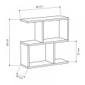 Homemania Megapap melamine side table in anthracite color 60x20x60cm.
