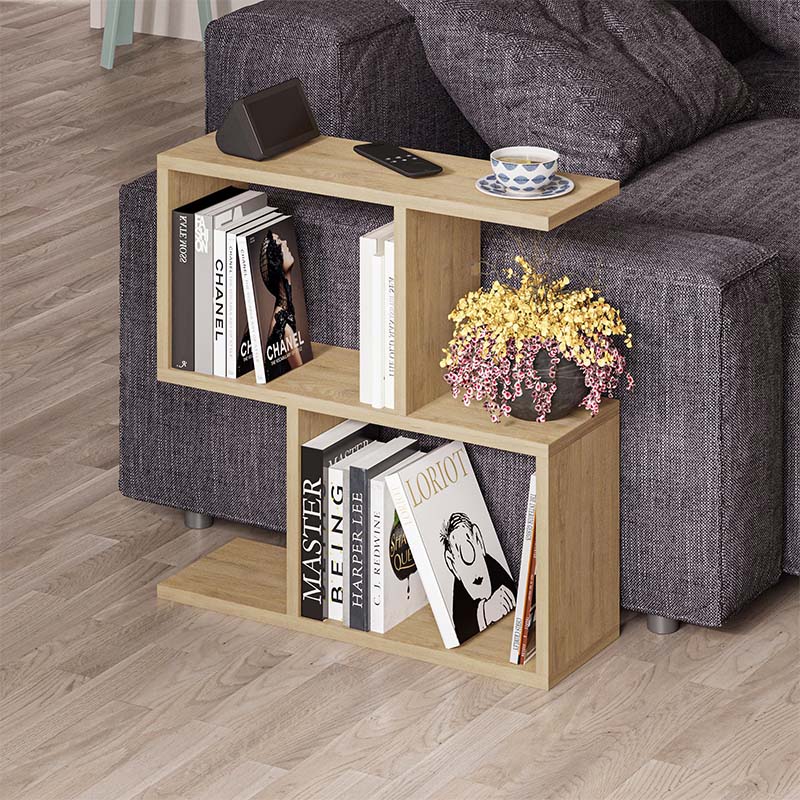 Homemania Megapap melamine side table in oak color 60x20x60cm.