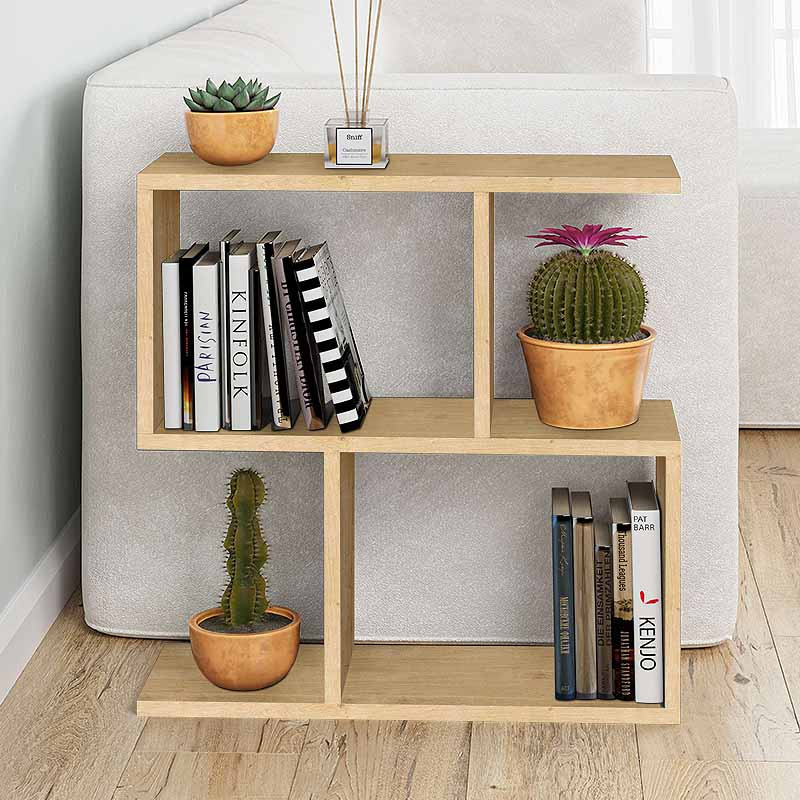 Homemania Megapap melamine side table in oak color 60x20x60cm.