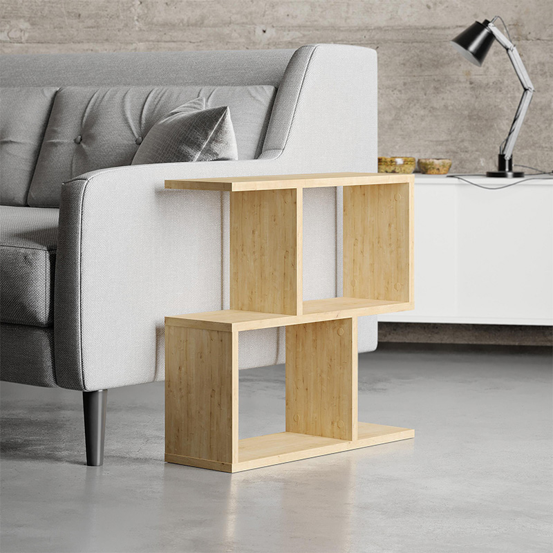 Homemania Megapap melamine side table in oak color 60x20x60cm.