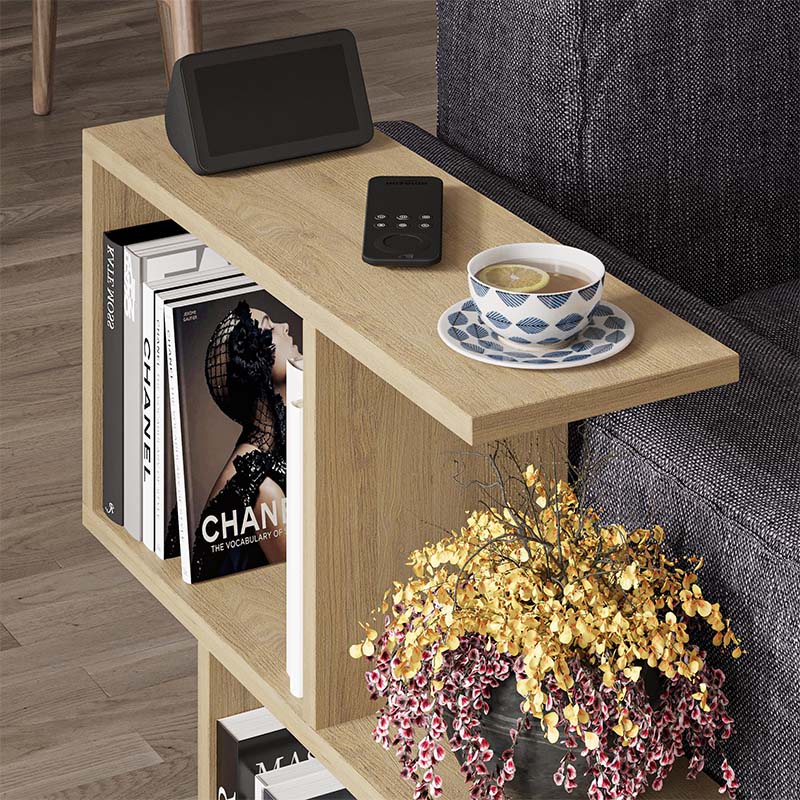 Homemania Megapap melamine side table in oak color 60x20x60cm.