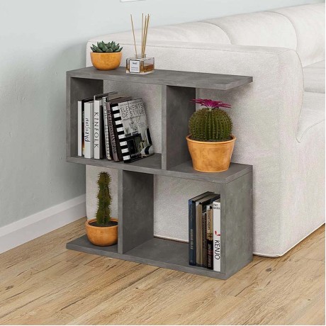 Τραπεζάκι βοηθητικό Homemania Megapap χρώμα γκρι ρετρό 60x20x60εκ.