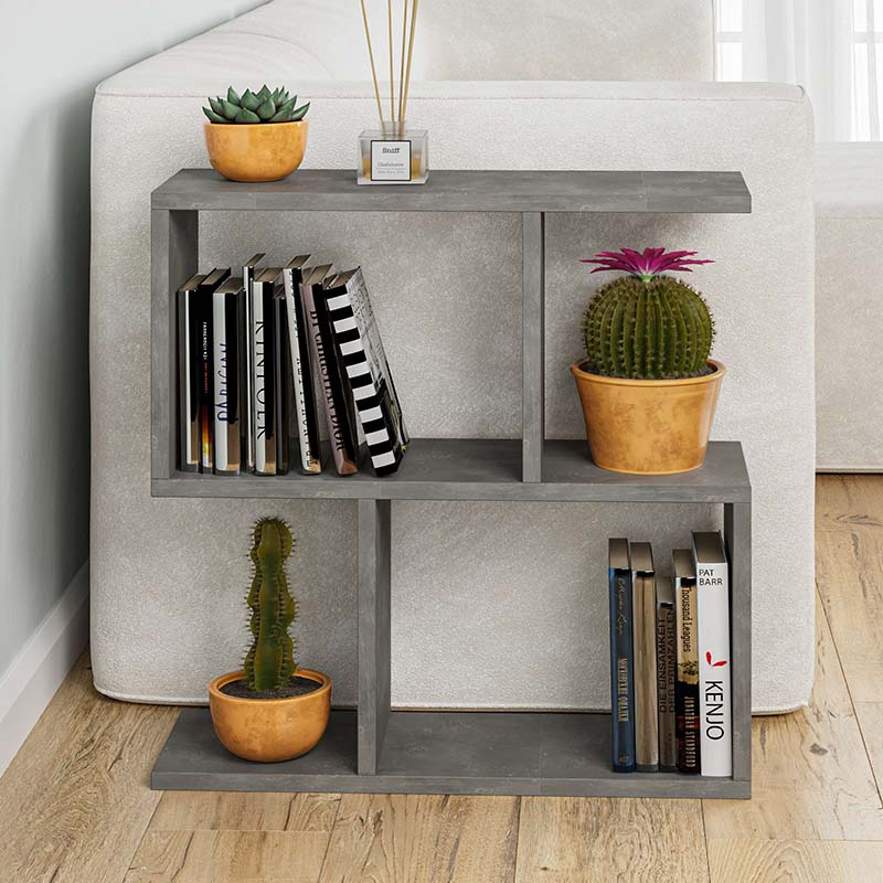 Homemania Megapap melamine side table in retro grey color 60x20x60cm.