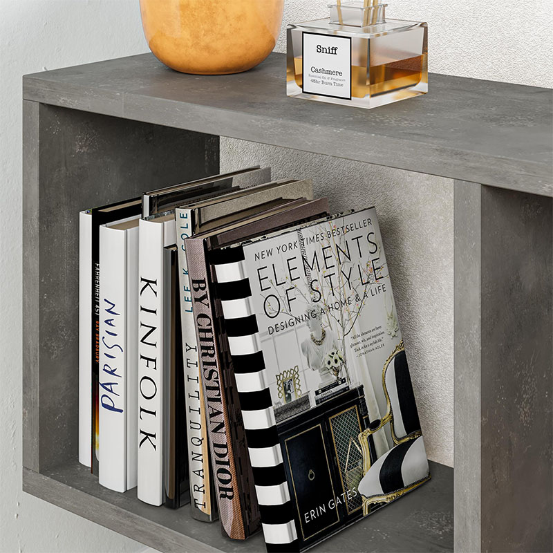 Homemania Megapap melamine side table in retro grey color 60x20x60cm.